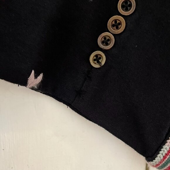 Ulla Johnson Black Aztec Embroidered Intricate Beaded Bohemian Dress Sz 0P - Picture 4 of 16